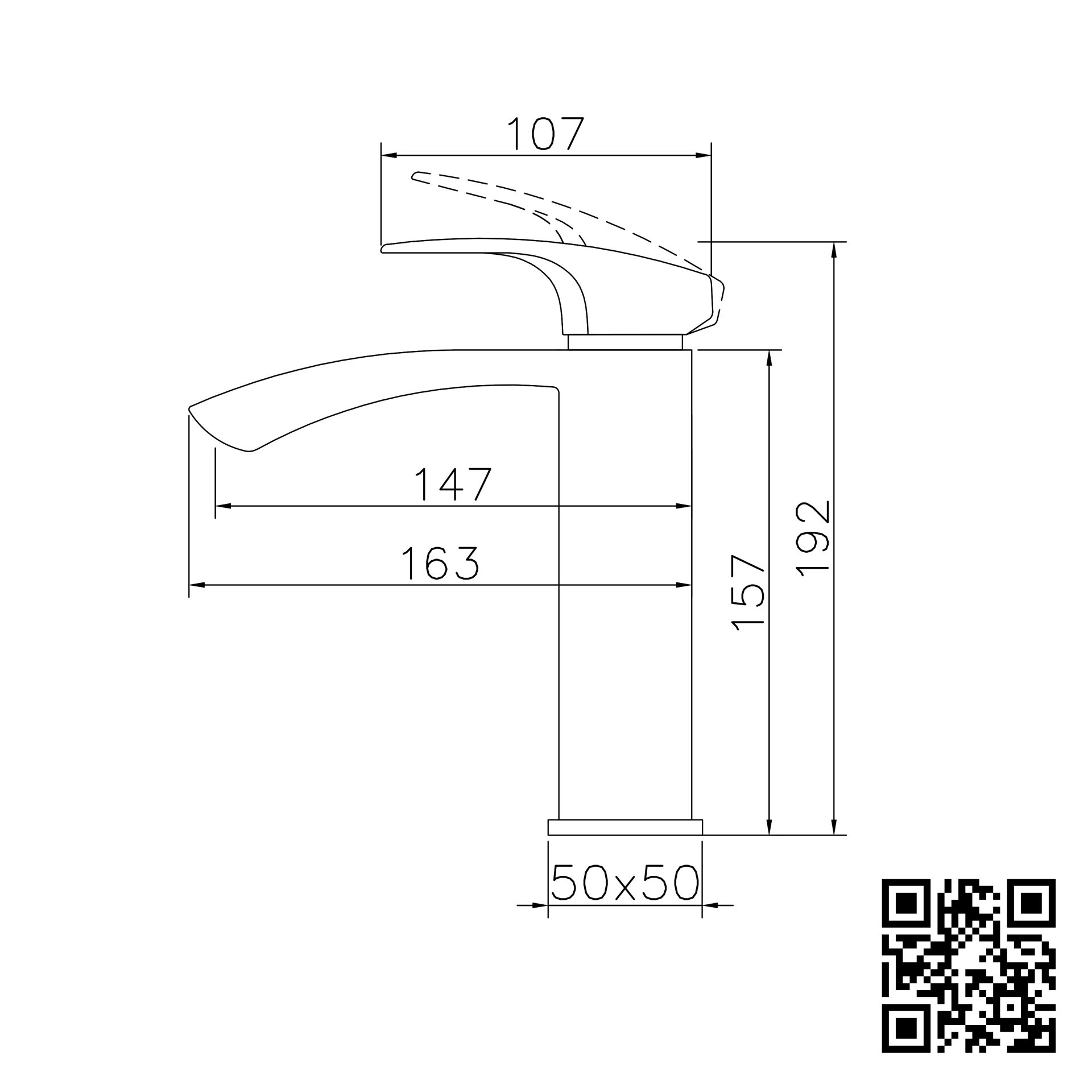 Vòi Lavabo inox mờ Nóng Lạnh Roshan Basic R402