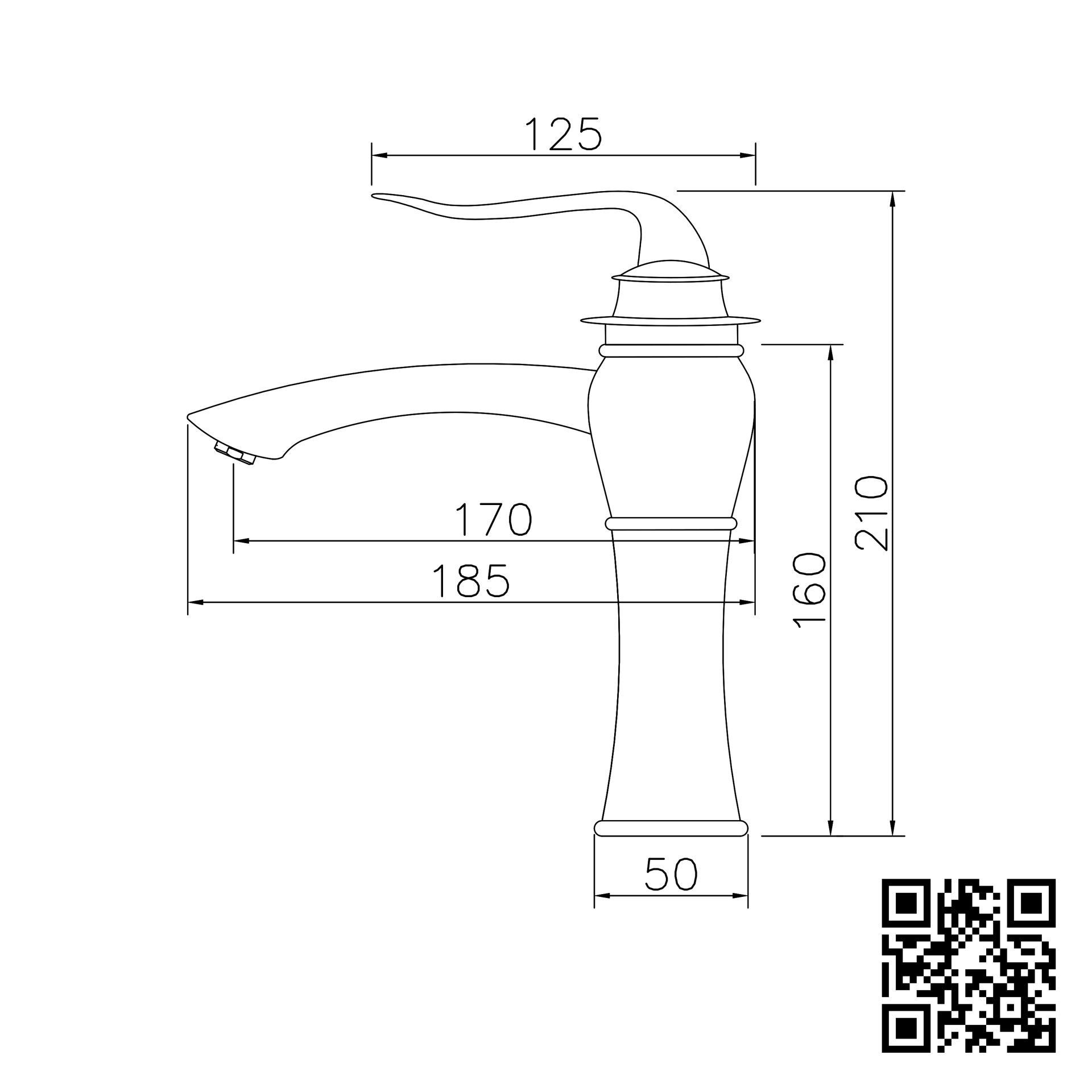 Vòi Lavabo inox bóng Nóng Lạnh Roshan Premium BR405