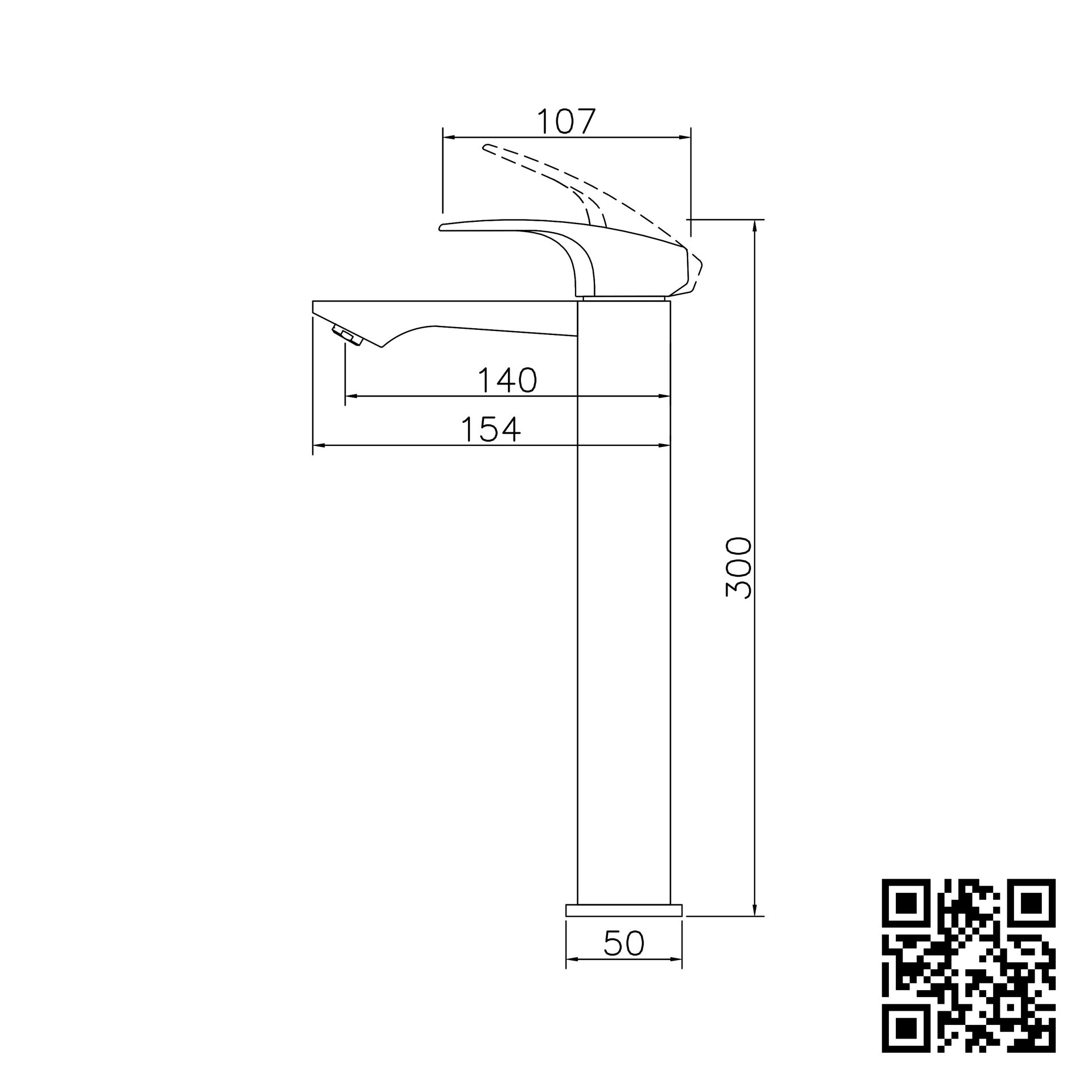 Vòi Lavabo inox mờ Nóng Lạnh Roshan Basic đặt bàn R408
