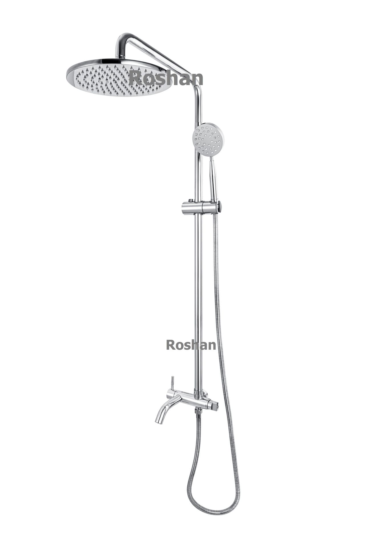 Bộ sen cây inox bóng Lạnh Roshan Premium BR207