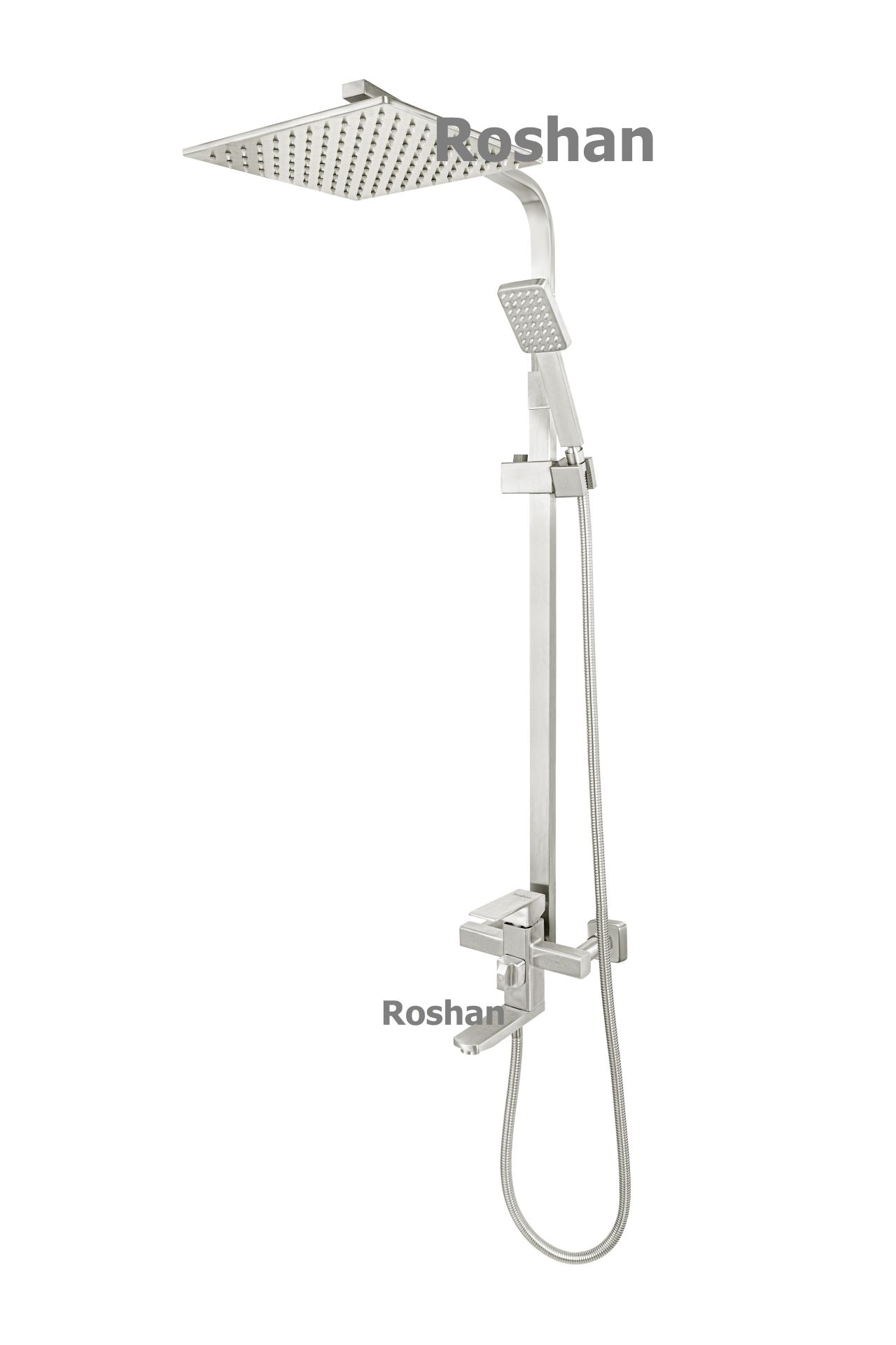 Bộ sen cây inox mờ Nóng Lạnh Roshan Basic R203