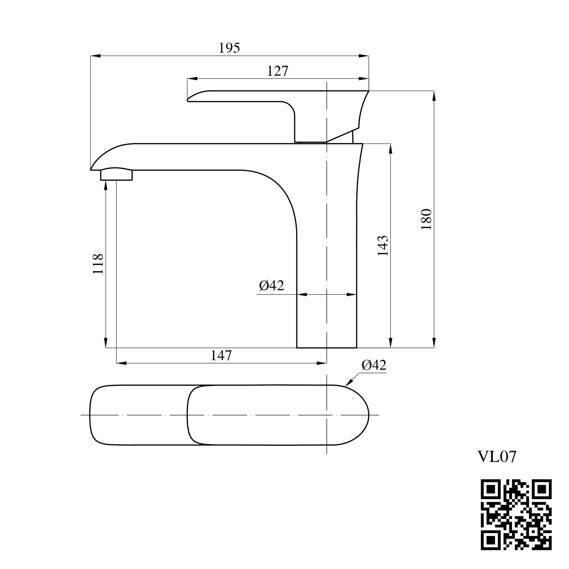 Vòi lavabo nóng lạnh Roshan Premium RVL07