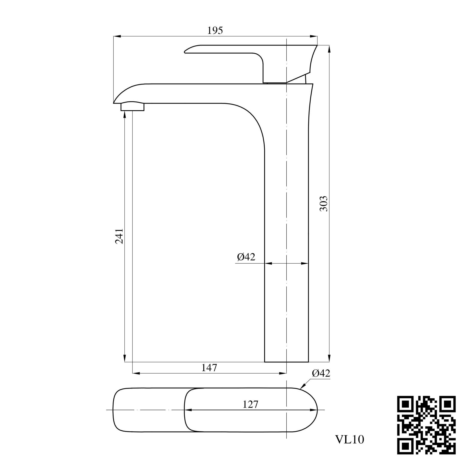Vòi lavabo nóng lạnh Roshan Premium RVL10