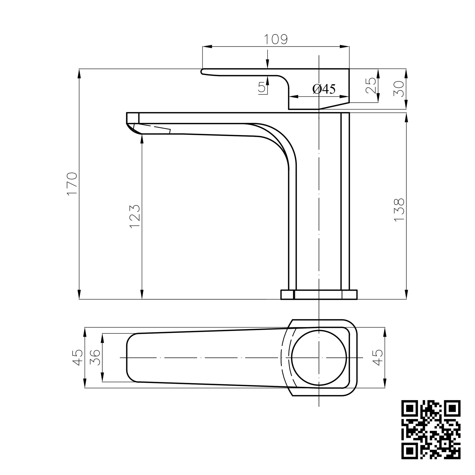 Vòi lavabo nóng lạnh Roshan Premium RVL15